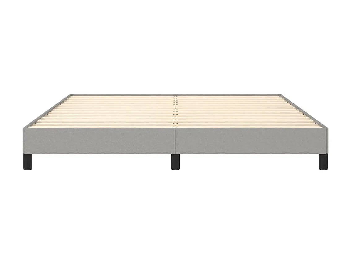 Lit-160x200 cm Gris clair Tissu EGGB38190