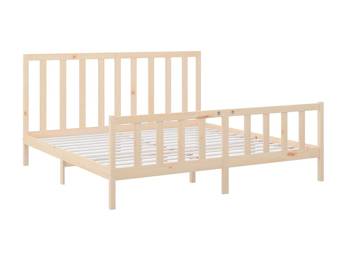 Lit-200x200 cm Bois de pin massif EGGB18787