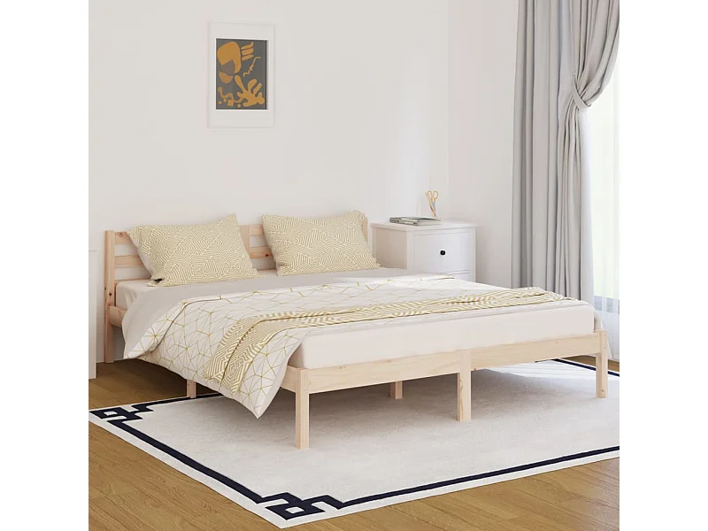 Lit-160x200 cm Bois de pin massif EGGB58662