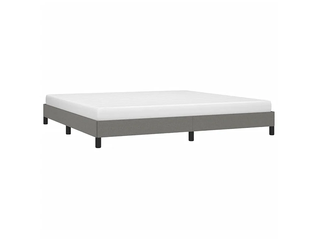 Lit-200x200 cm Gris foncé Tissu EGGB50121