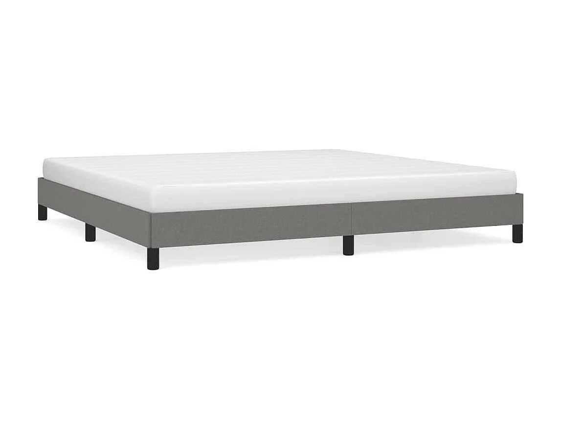 Lit-200x200 cm Gris foncé Tissu EGGB50121
