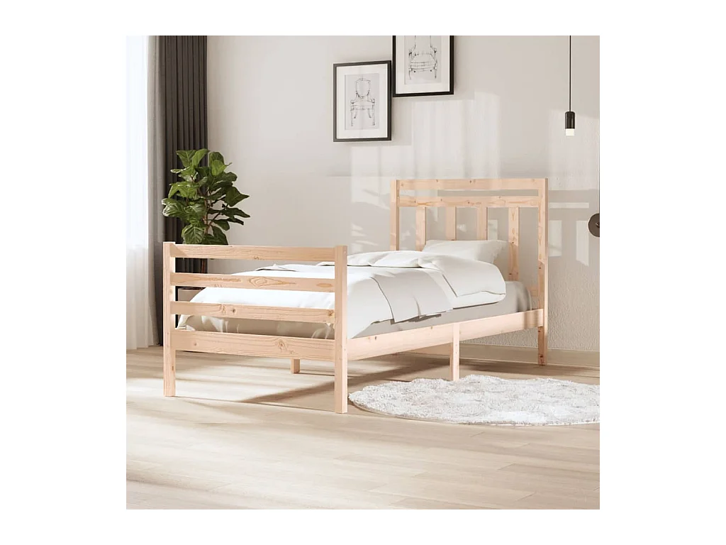 Lit-100x200 cm bois massif EGGB85287