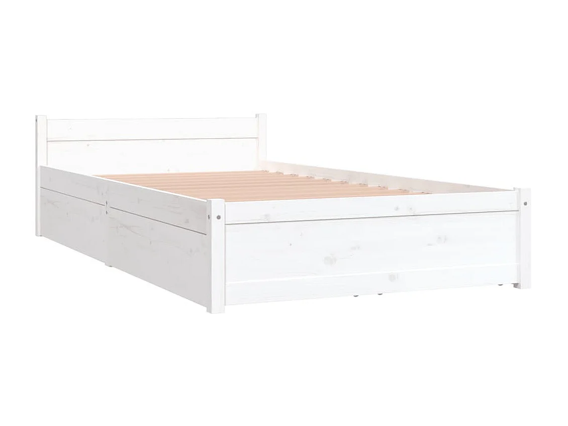 Lit-90x200 cm avec tiroirs Blanc EGGB44981