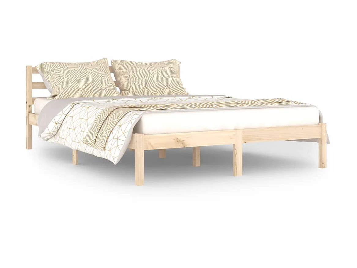 Lit-140x200 cm Bois de pin massif EGGB79383