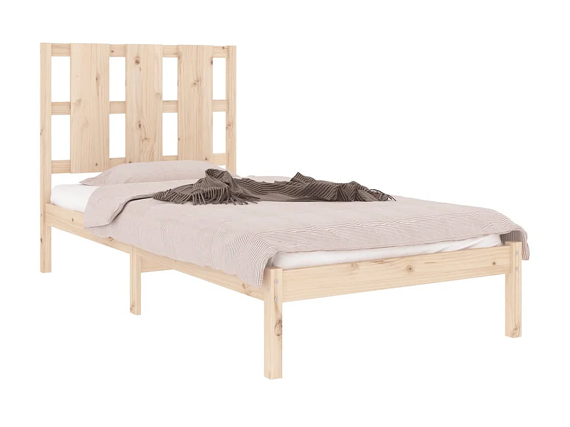 Lit-100x200 cm Bois de pin massif EGGB33395