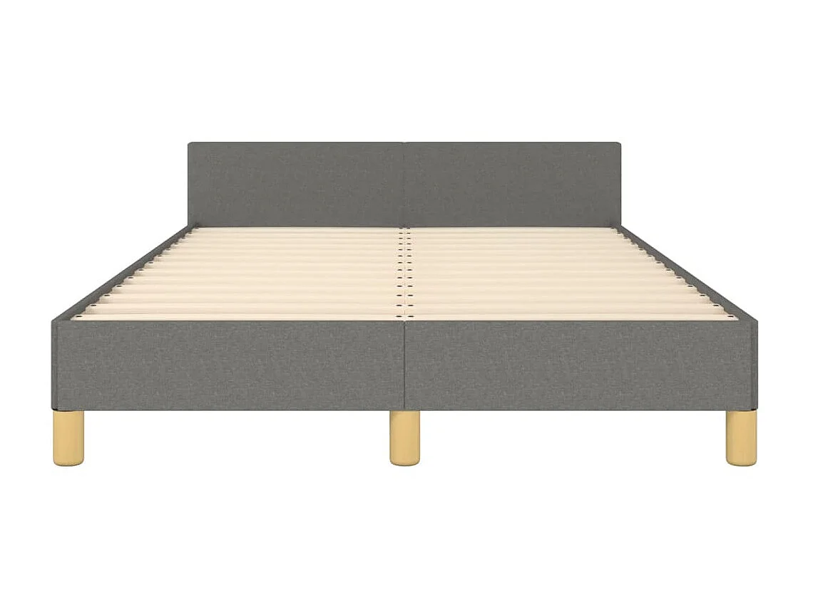 Lit-120x200 cm avec tête de lit Gris foncé Tissu EGGB64270