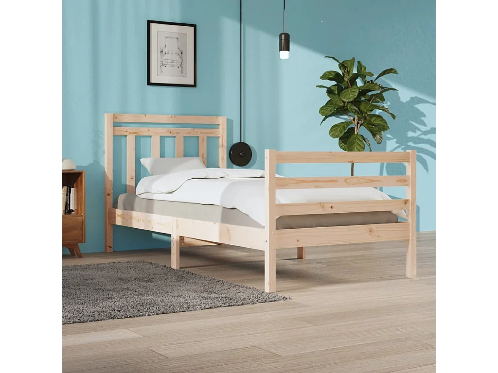 Lit-90x200 cm Bois massif EGGB46397