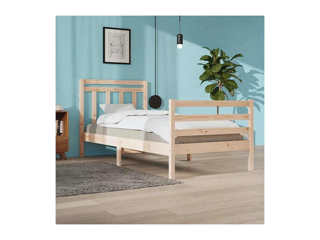 Cama 90x200 cm madeira maciça PT466044