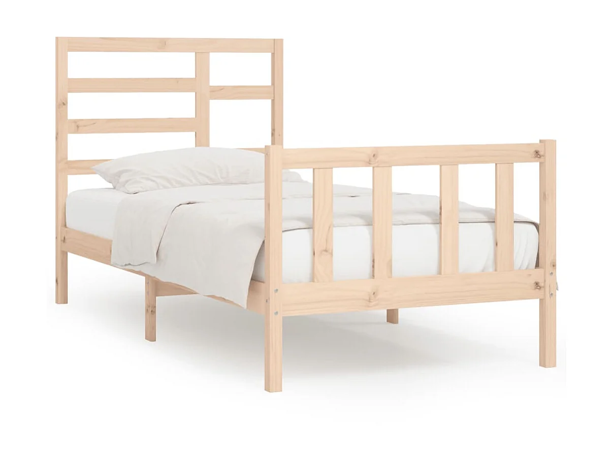 Lit-90x200 cm Bois de pin solide EGGB48391