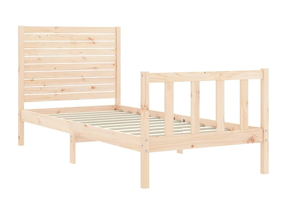 Bedframe met hoofdbord massief hout NL10461