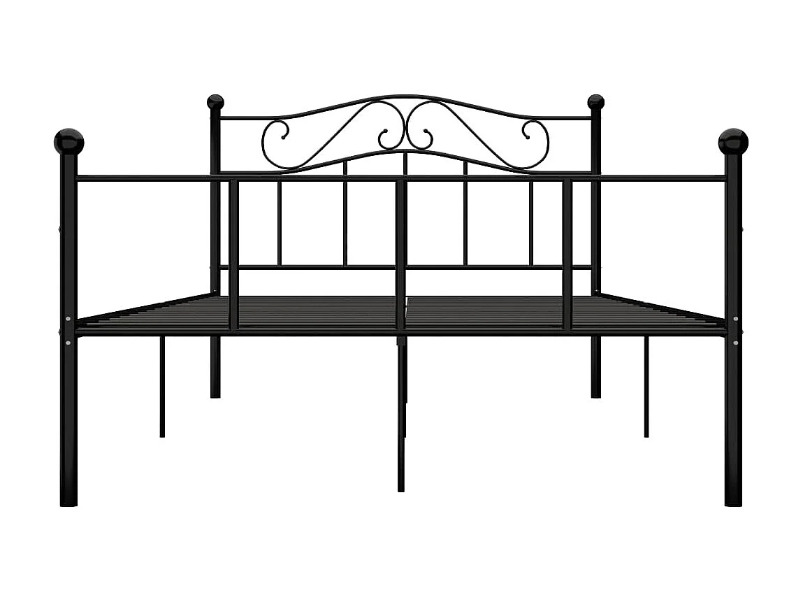 Cama 160x200 cm de metal negro ES81304