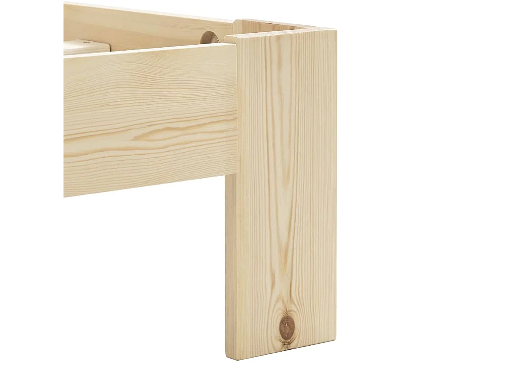 Lit-160x200 cm Bois de pin massif EGGB14845