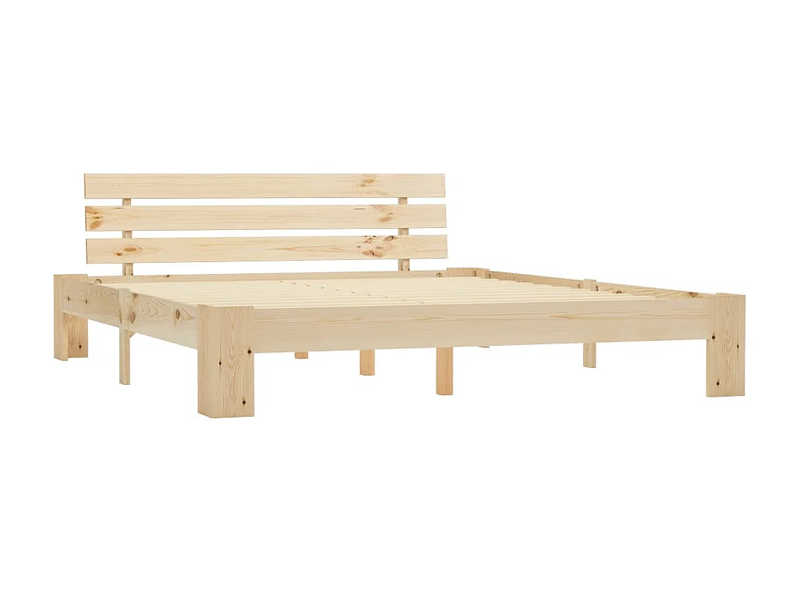 Cama com cabeceira 160x200 cm pinho maciço PT793261