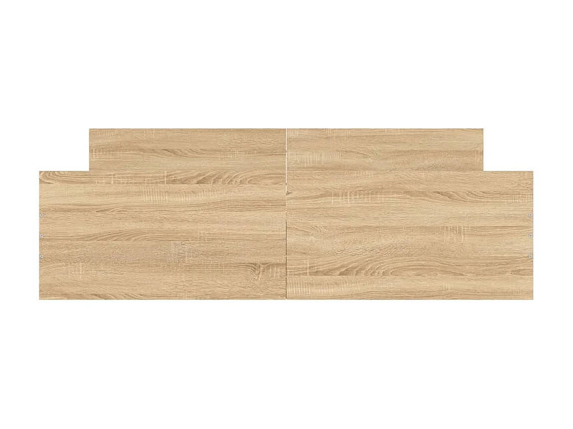 Cama c/ cabeceira/apoio pés 160x200cm carvalho sonoma PT960442