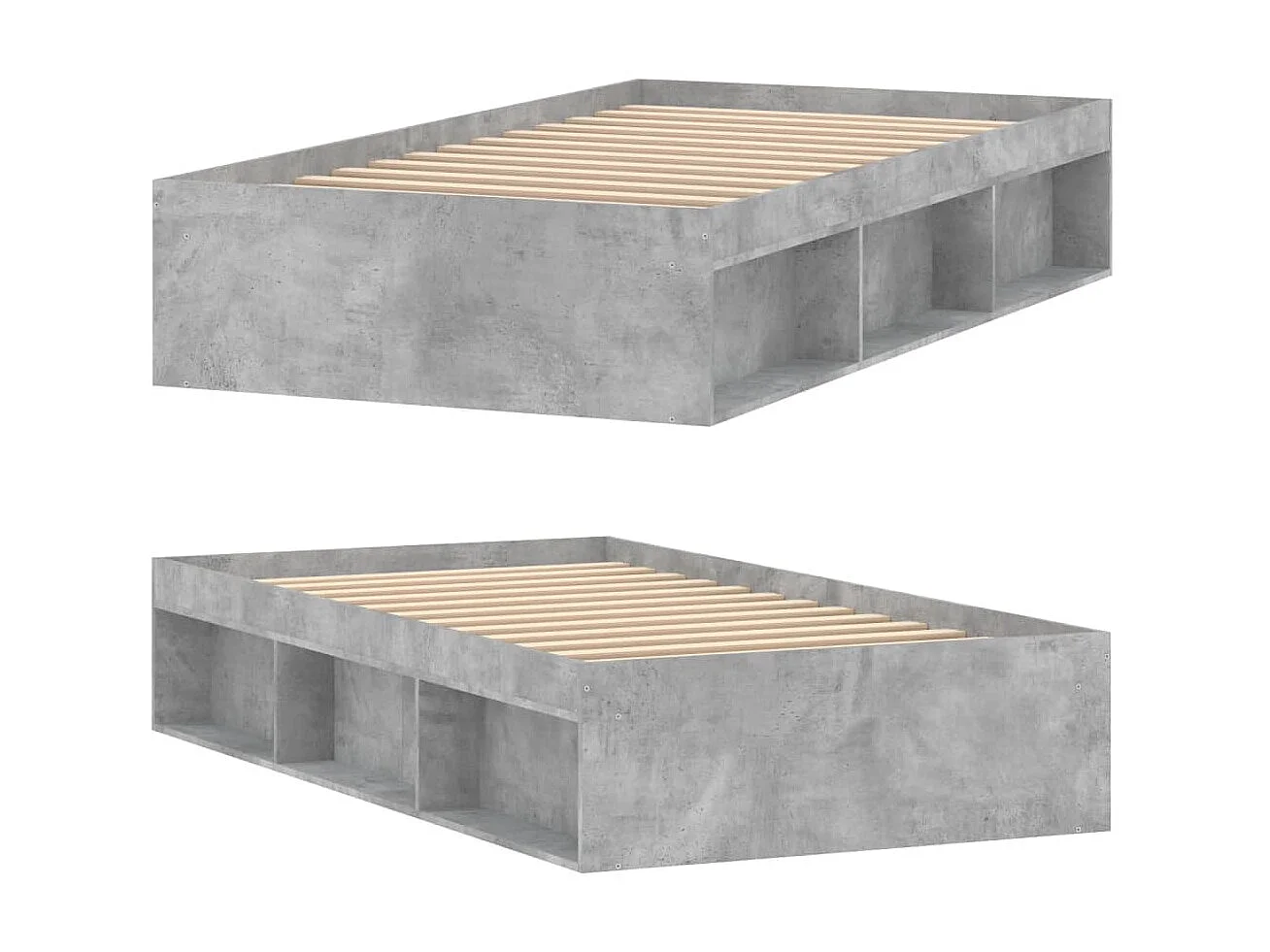 Lit-100x200 cm gris béton EGGB17111