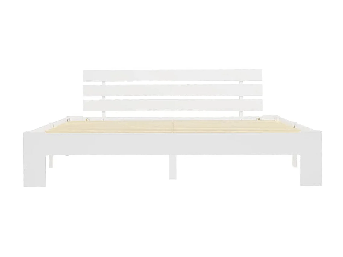 Lit-180x200 cm Blanc Bois de pin massif EGGB36847