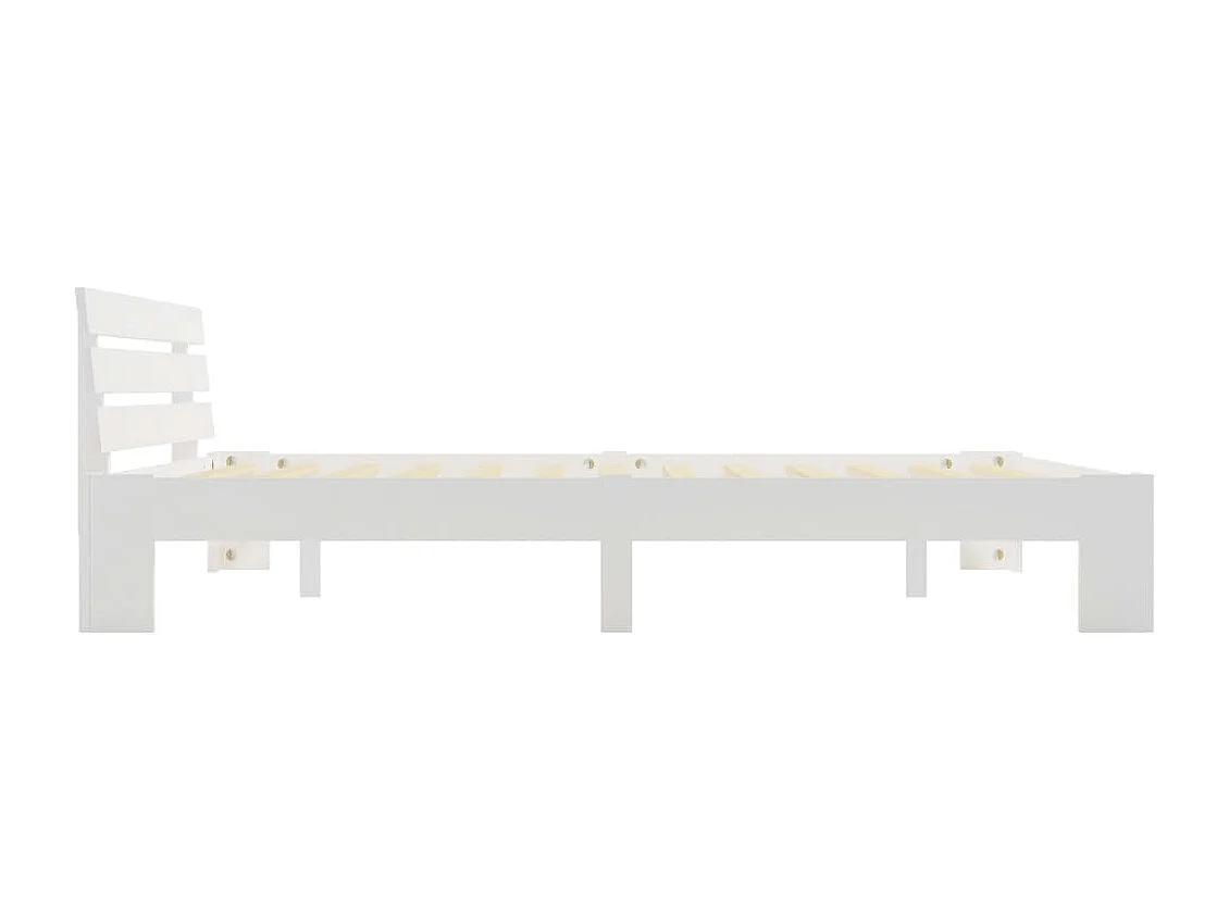 Lit-180x200 cm Blanc Bois de pin massif EGGB36847