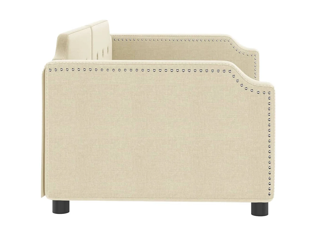 Lit-90x200 cm de repos crème tissu EGGB25933