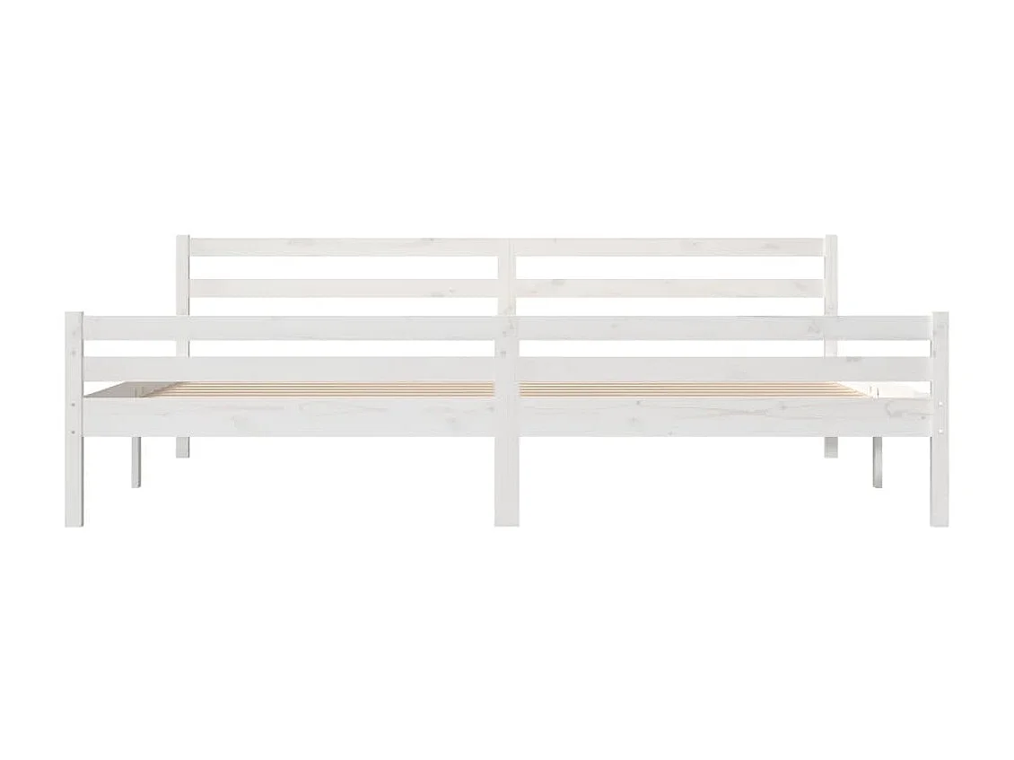 Lit-200x200 cm Blanc Bois massif EGGB94856