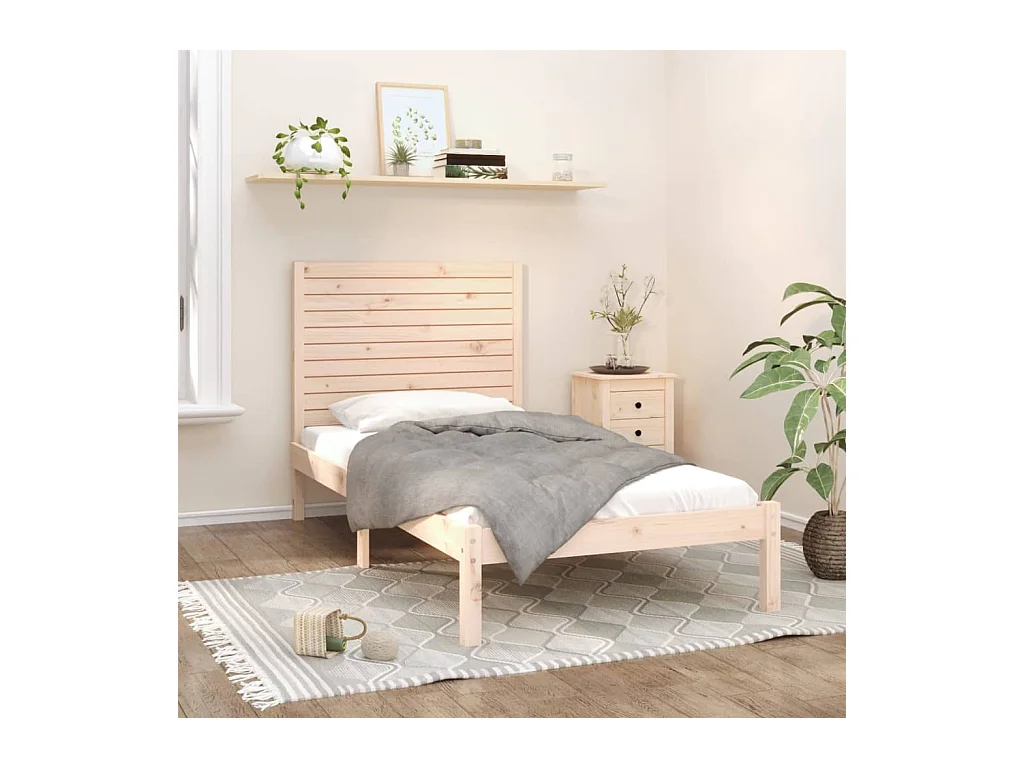 Lit-90x200 cm Bois massif EGGB47541