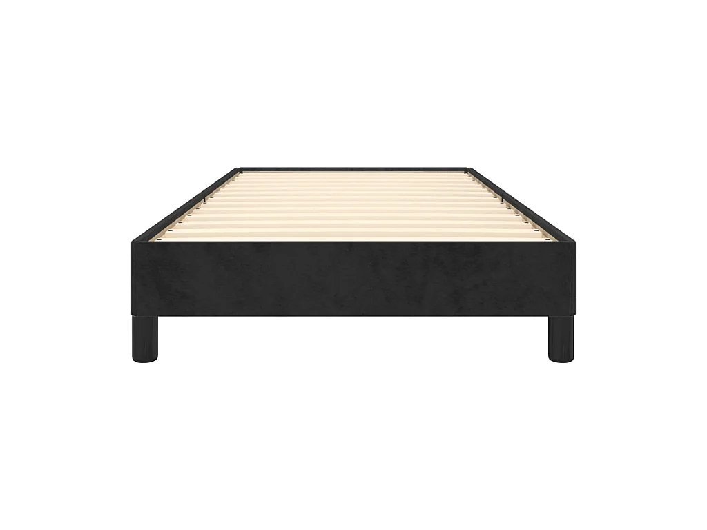 Cama 90x190 cm veludo preto PT644996