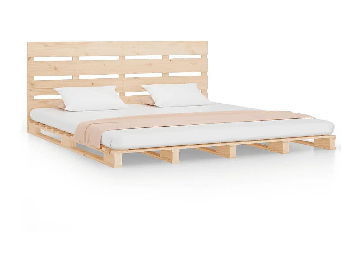 Cama - 180x200 cm super king madeira de pinho maciça PT137453