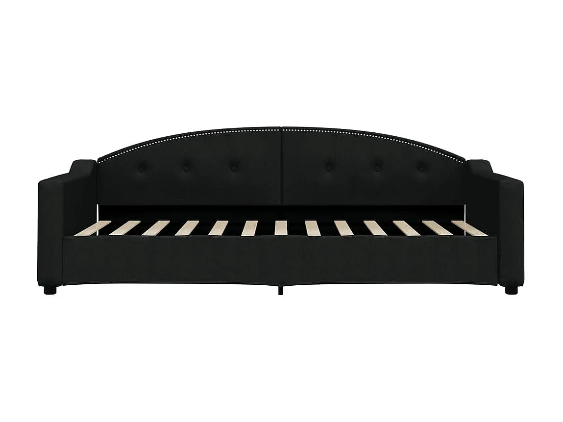 Cama 90x200 cm tela negro ES12242