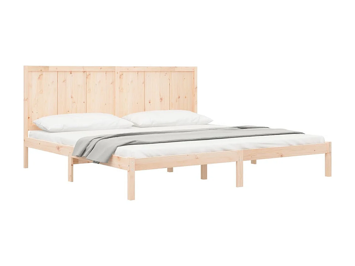 Lit-200x200 cm Bois de pin massif EGGB14677