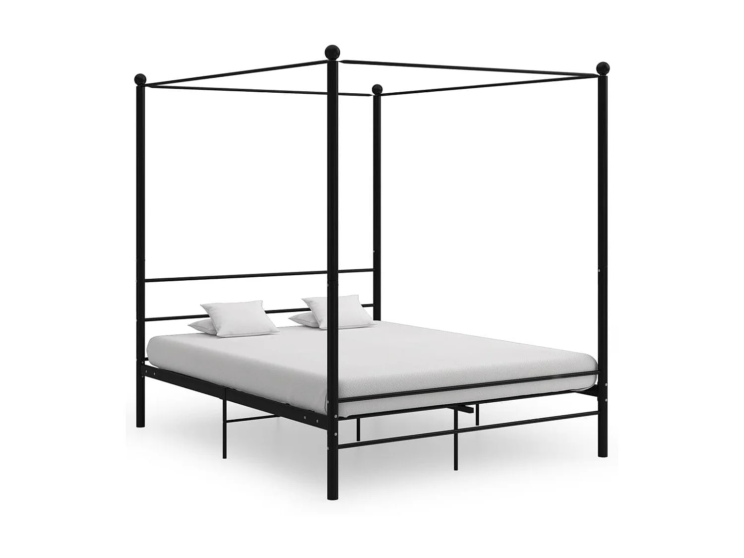 Hemelbedframe metaal zwart 160x200 cm NL52788