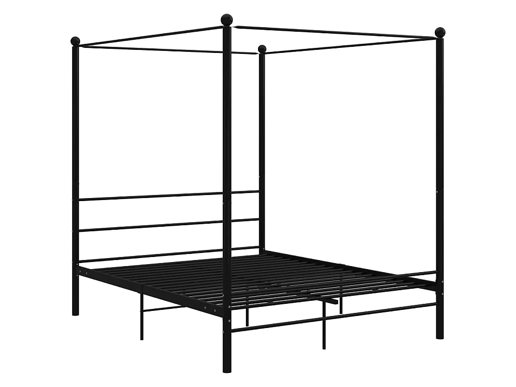 Hemelbedframe metaal zwart 160x200 cm NL52788
