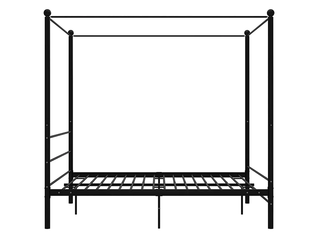 Hemelbedframe metaal zwart 160x200 cm NL52788
