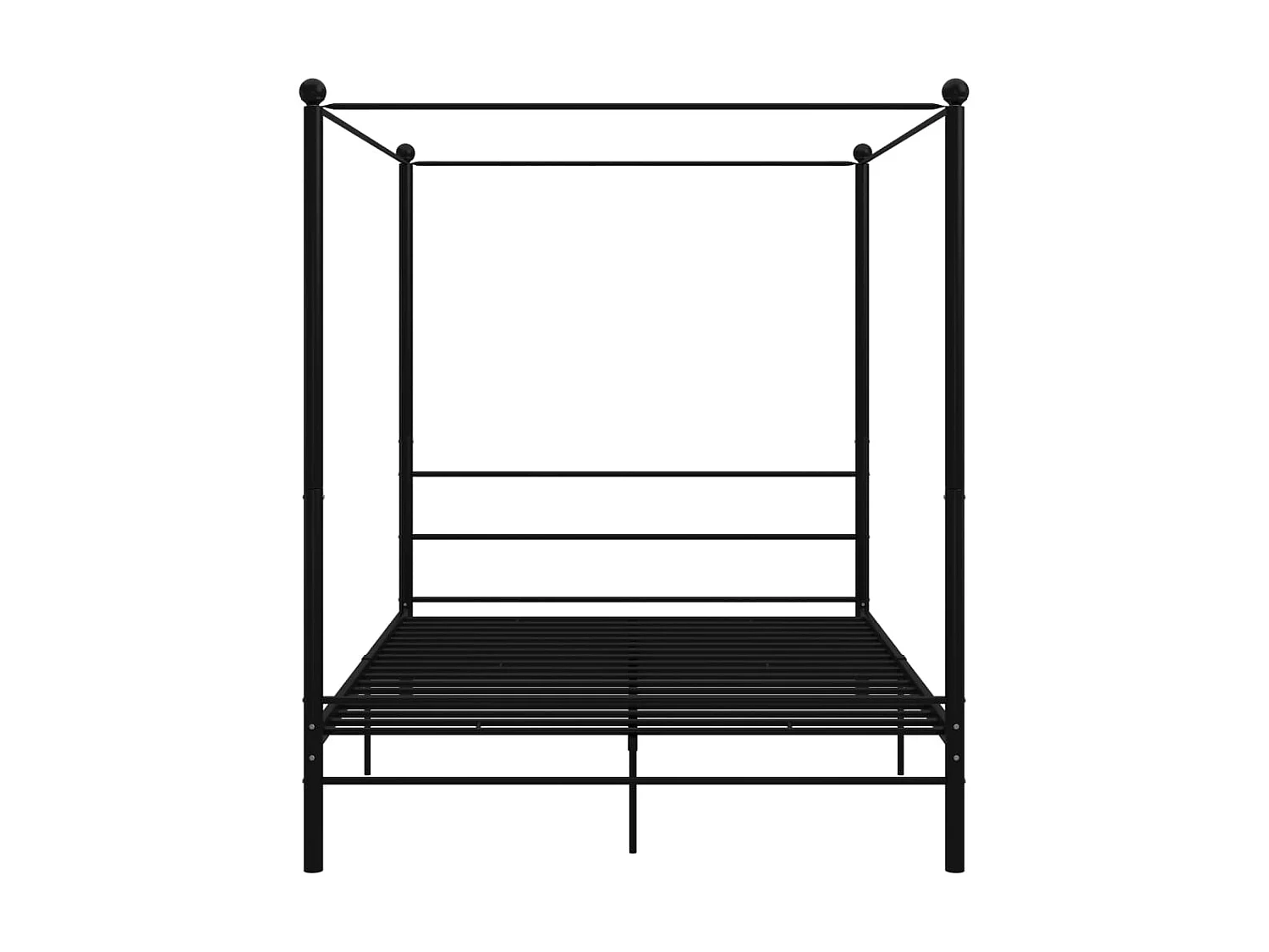 Hemelbedframe metaal zwart 160x200 cm NL52788