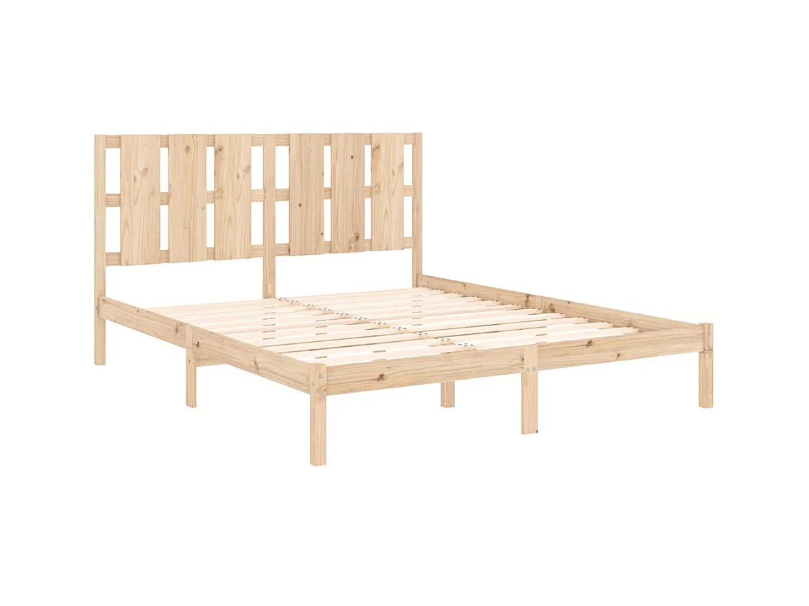 Lit-160x200 cm Bois de pin massif EGGB89806