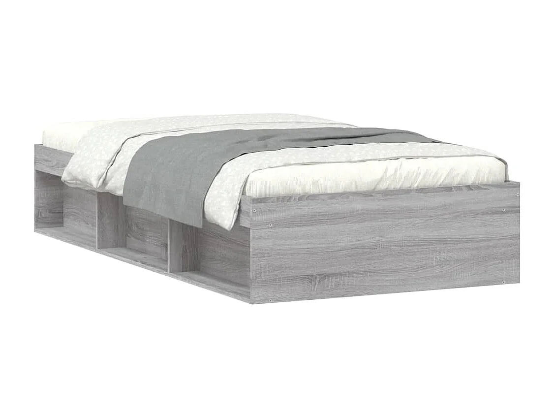 Cama 90x200 cm gris Sonoma ES57583