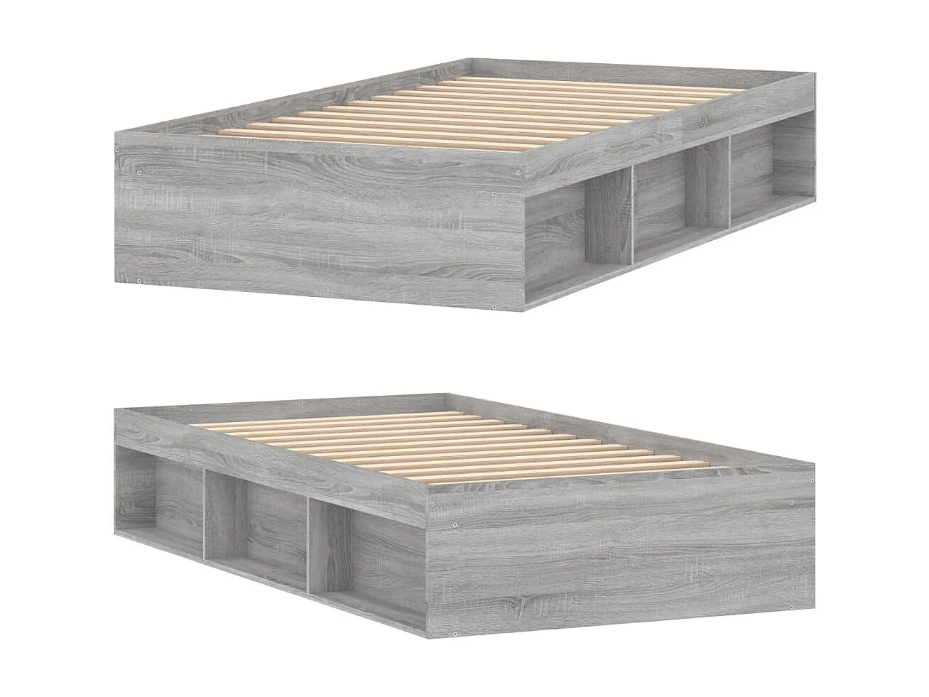 Cama 90x200 cm gris Sonoma ES57583