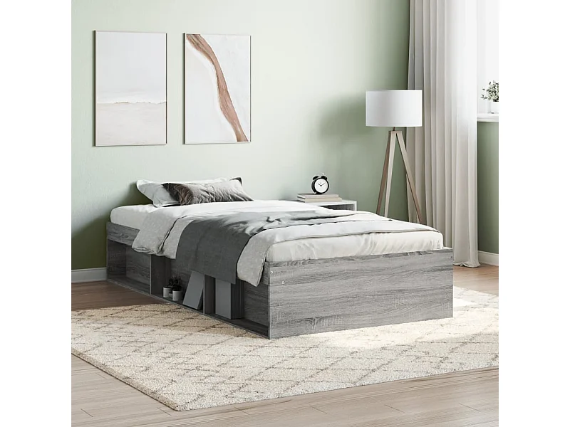 Cama 90x200 cm gris Sonoma ES57583