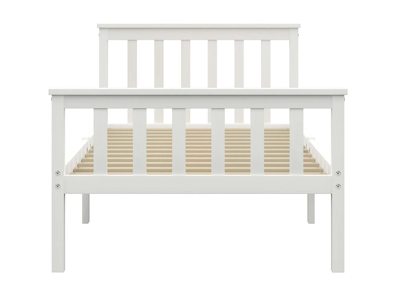 Cama 100x200 cm de madera maciza de pino blanco ES14844