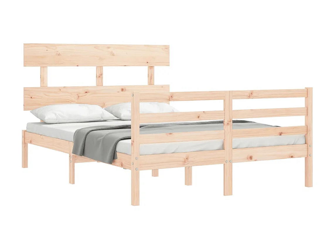 Cama com cabeceira 120x200 cmmadeira maciça PT404533