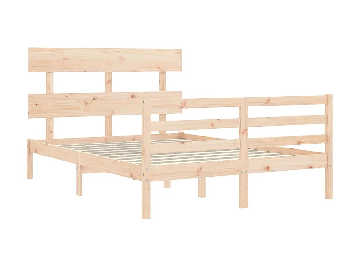 Cama com cabeceira 120x200 cmmadeira maciça PT404533