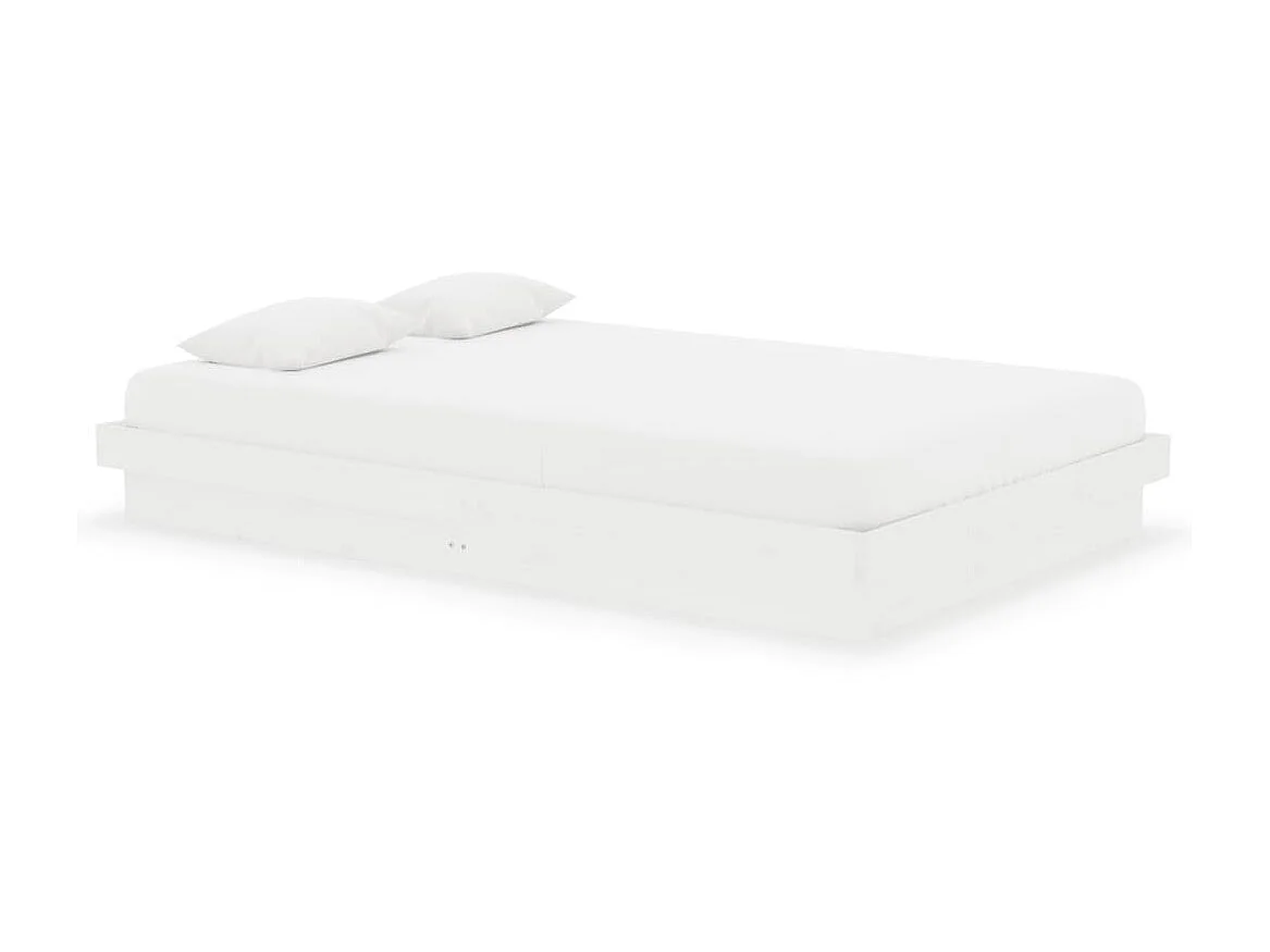 Lit-120x190 cm blanc bois massif petit double EGGB24545