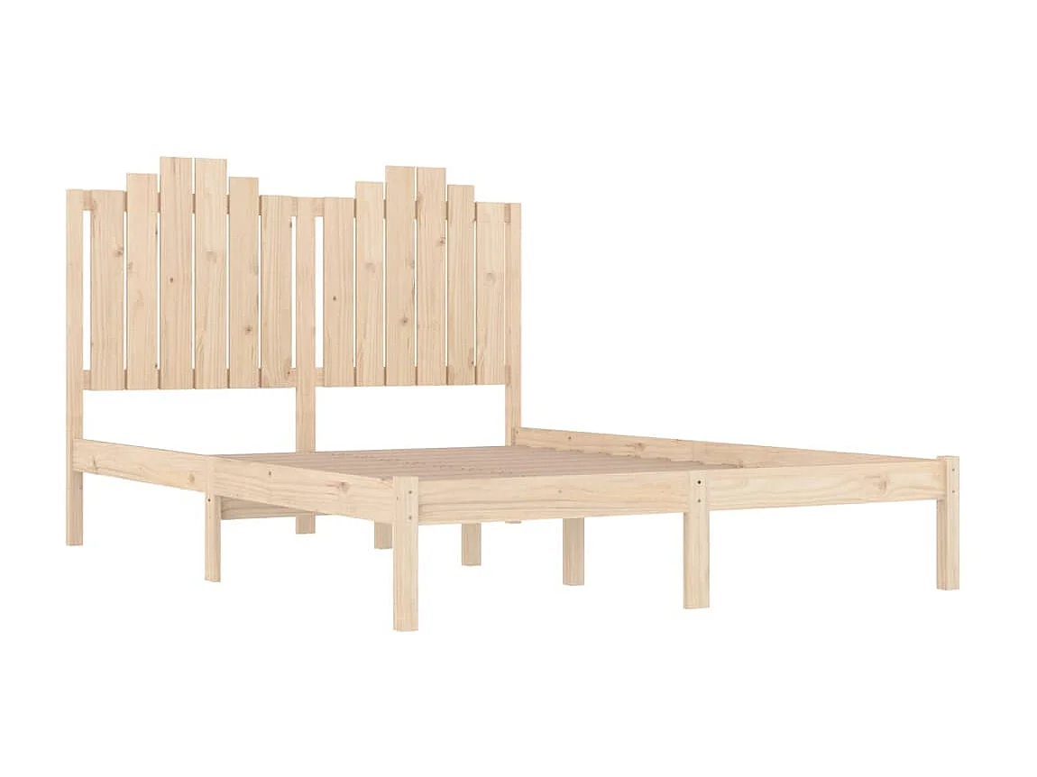 Lit-160x200 cm Bois de pin massif EGGB10035