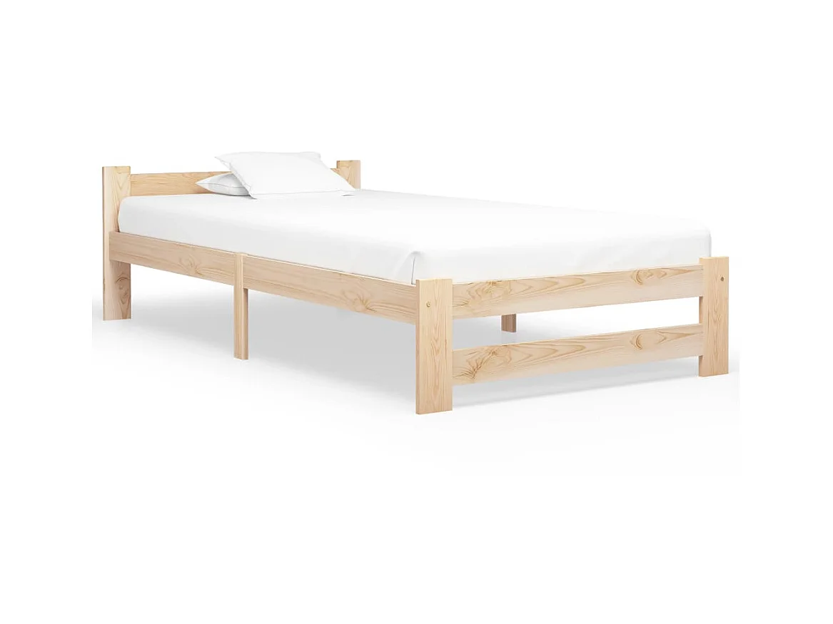 Lit-90x200 cm Bois de pin massif EGGB66787