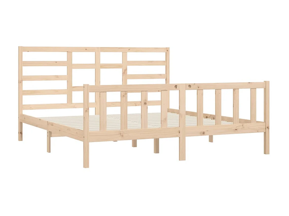 Cama 200x200 cm de madera maciza de pino ES59283