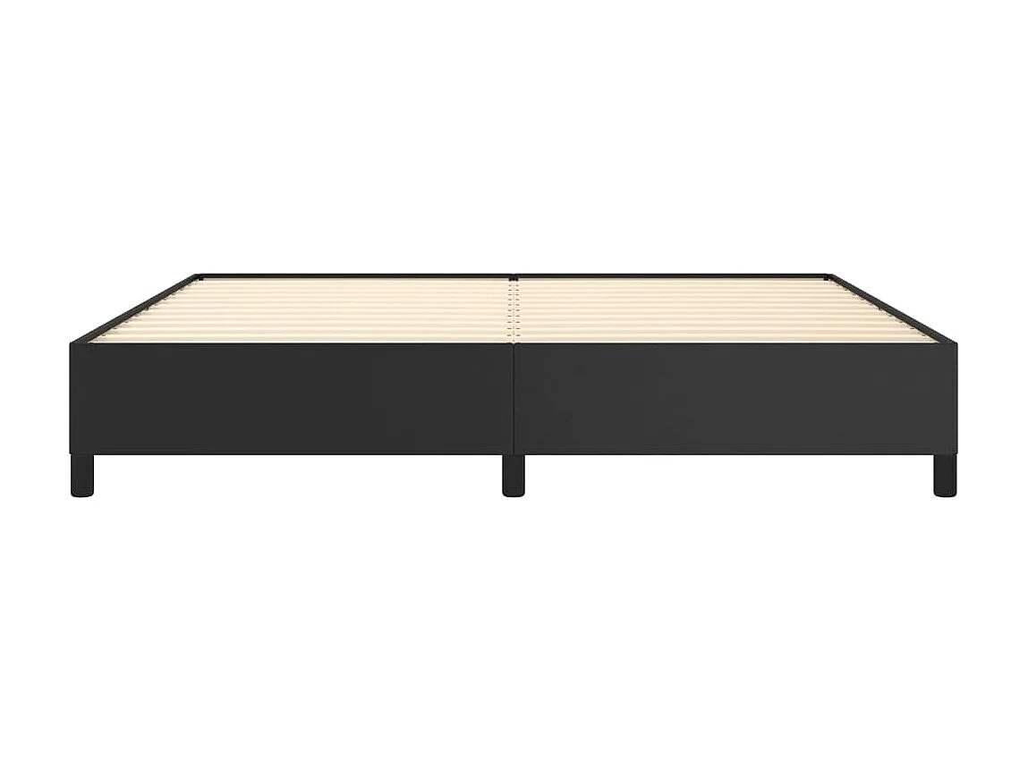 Lit-200x200 cm Noir Similicuir EGGB31014