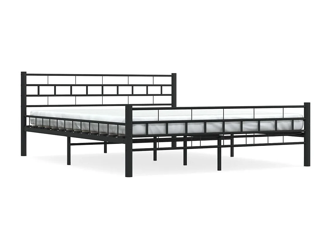 Lit-160x200 cm Noir Acier EGGB60641