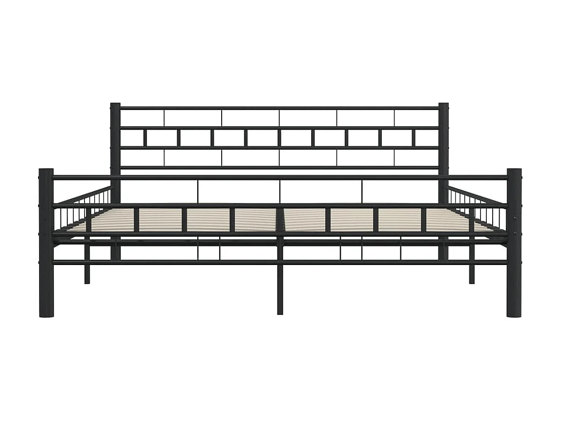 Lit-160x200 cm Noir Acier EGGB60641