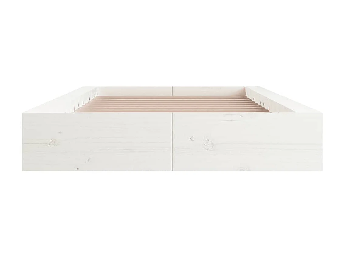 Lit-100x200 cm Blanc Bois massif EGGB45695