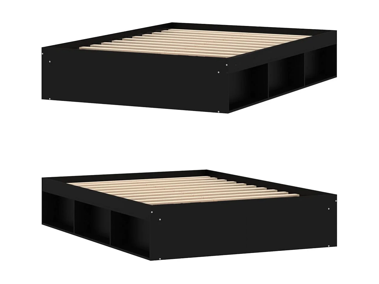 Lit-135x190 cm noir double EGGB99751