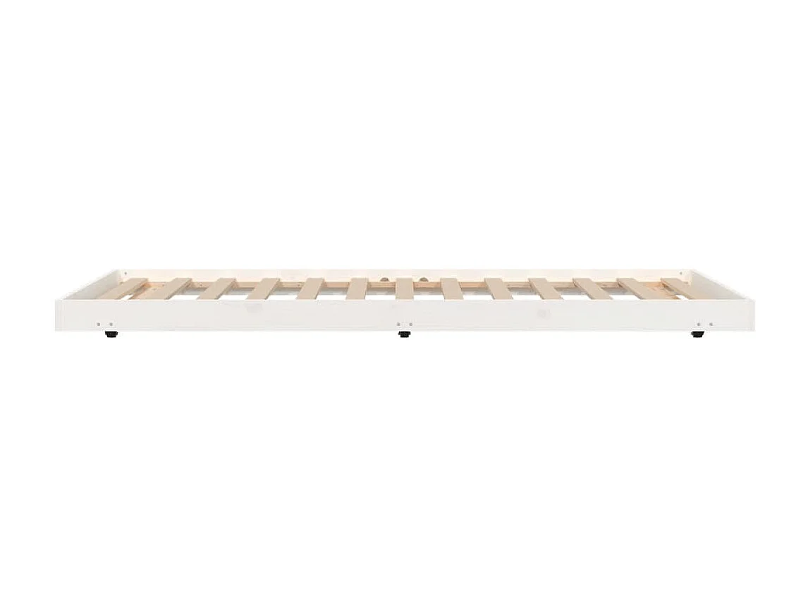 Lit-100x200 cm blanc bois de pin massif EGGB95074