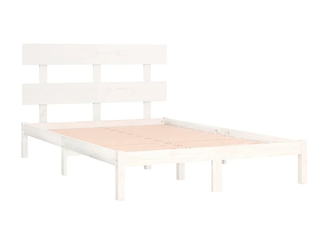 Lit-200x200 cm Blanc Bois massif EGGB47869